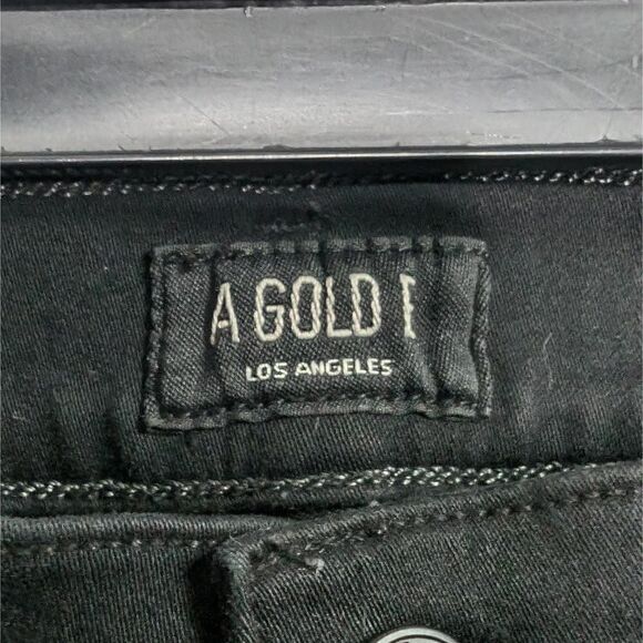 Agolde Sophie Ankle Cropped Skinny Jeans Black Size 25 - Picture 4 of 10